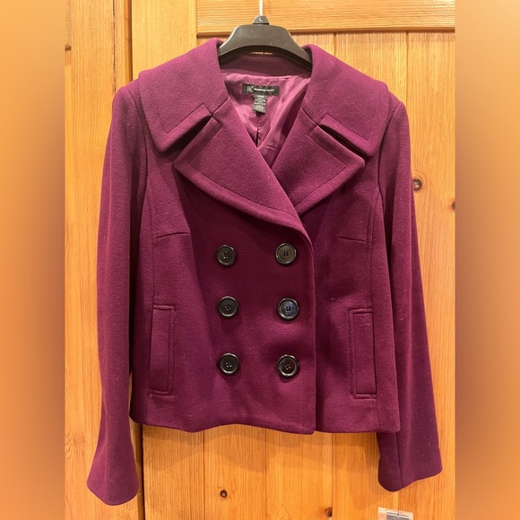 INC International Concepts Jackets & Blazers - New INC Short Purple Peacoat. Large